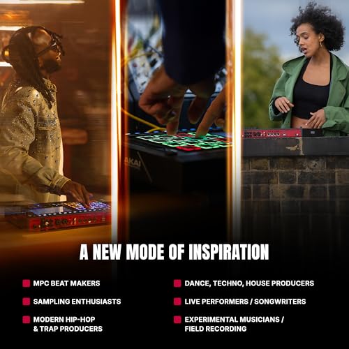 Akai Professional MPC Live III Standalone Portable Music Production Center with MPCe Pads, Sequencer, Touchscreen, Mic, Stereo Monitors, Audio Interface, Wi-Fi, Bluetooth, Battery, Touchstrip