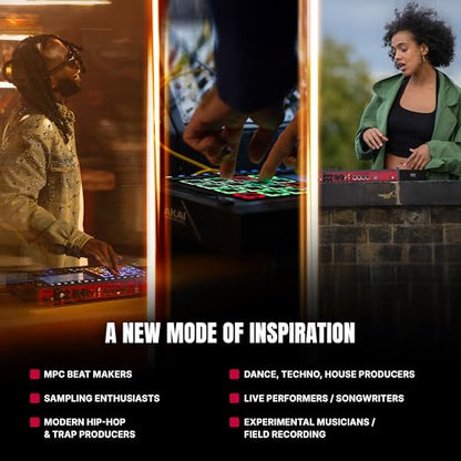 Akai Professional MPC Live III Standalone Portable Music Production Center with MPCe Pads, Sequencer, Touchscreen, Mic, Stereo Monitors, Audio Interface, Wi-Fi, Bluetooth, Battery, Touchstrip