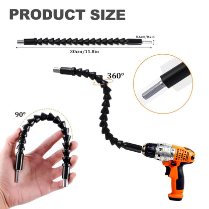 Right Angle Drill Adaptor,4-in-1 Impact Drill Bit Extension,360° Rotatable 1/4 3/8 1/2" Impact Grade Socket Adapter Set,105 Degree Angle Screwdriver Drill Bit for Household Workplace Industry