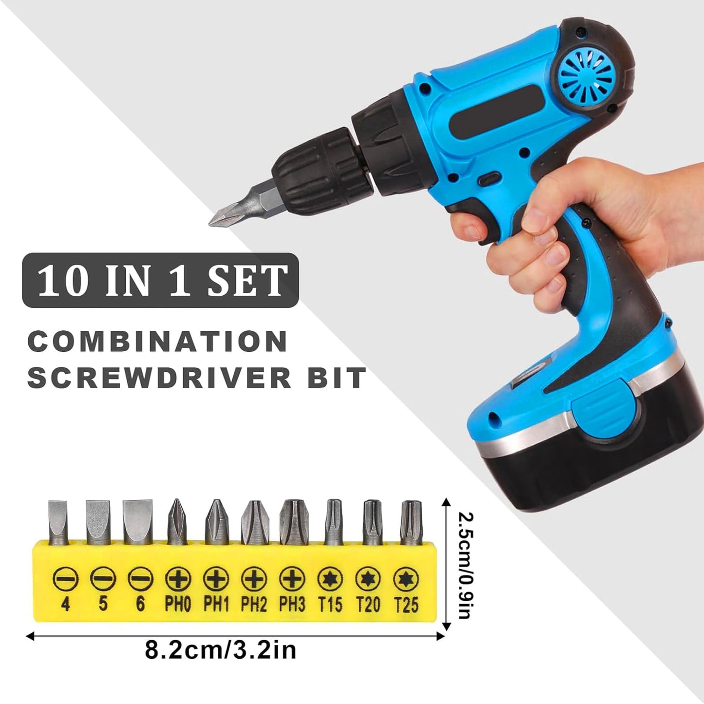 Right Angle Drill Adaptor,4-in-1 Impact Drill Bit Extension,360° Rotatable 1/4 3/8 1/2" Impact Grade Socket Adapter Set,105 Degree Angle Screwdriver Drill Bit for Household Workplace Industry