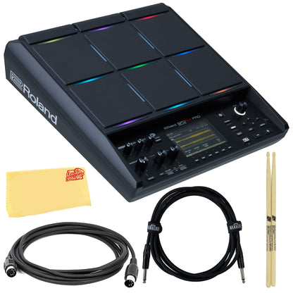 Roland SP-404MKII Creative Sampler and Effector Bundle with MIDI Cable, Instrument Cable, and Austin Bazaar Polishing Cloth