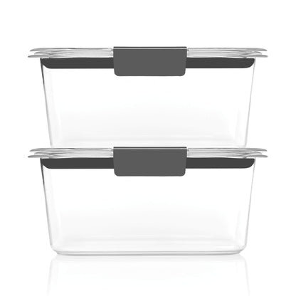 Rubbermaid Brilliance Food Storage Containers BPA Free Airtight Lids Ideal for Lunch Meal Prep & Leftovers Set of 5 (3.2 Cup)