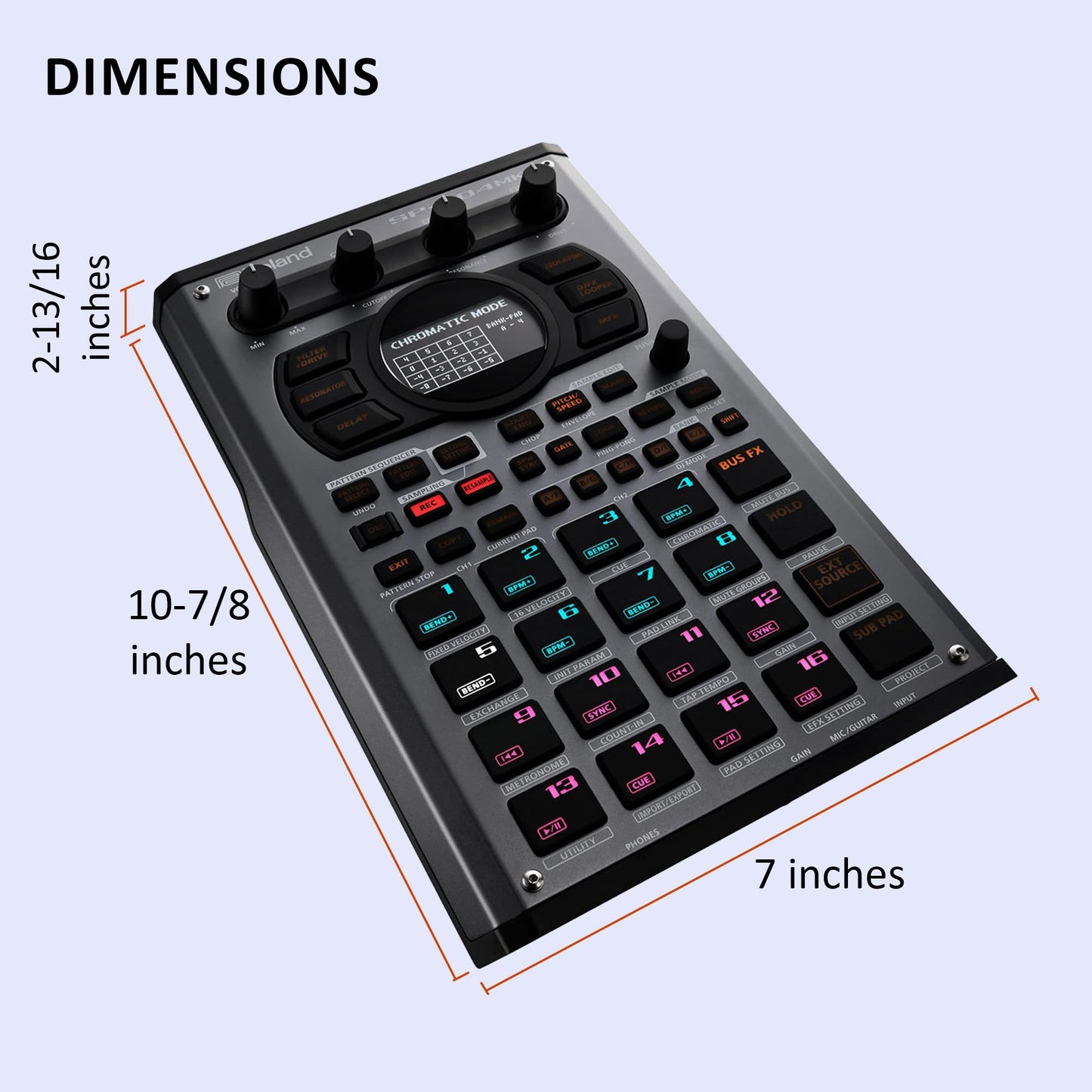 Roland SP-404MKII Creative Sampler and Effector Bundle with MIDI Cable, Instrument Cable, and Austin Bazaar Polishing Cloth