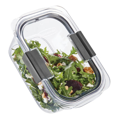 Rubbermaid Brilliance Food Storage Containers BPA Free Airtight Lids Ideal for Lunch Meal Prep & Leftovers Set of 5 (3.2 Cup)