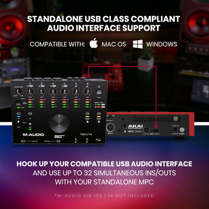 Akai Professional MPC Live III Standalone Portable Music Production Center with MPCe Pads, Sequencer, Touchscreen, Mic, Stereo Monitors, Audio Interface, Wi-Fi, Bluetooth, Battery, Touchstrip