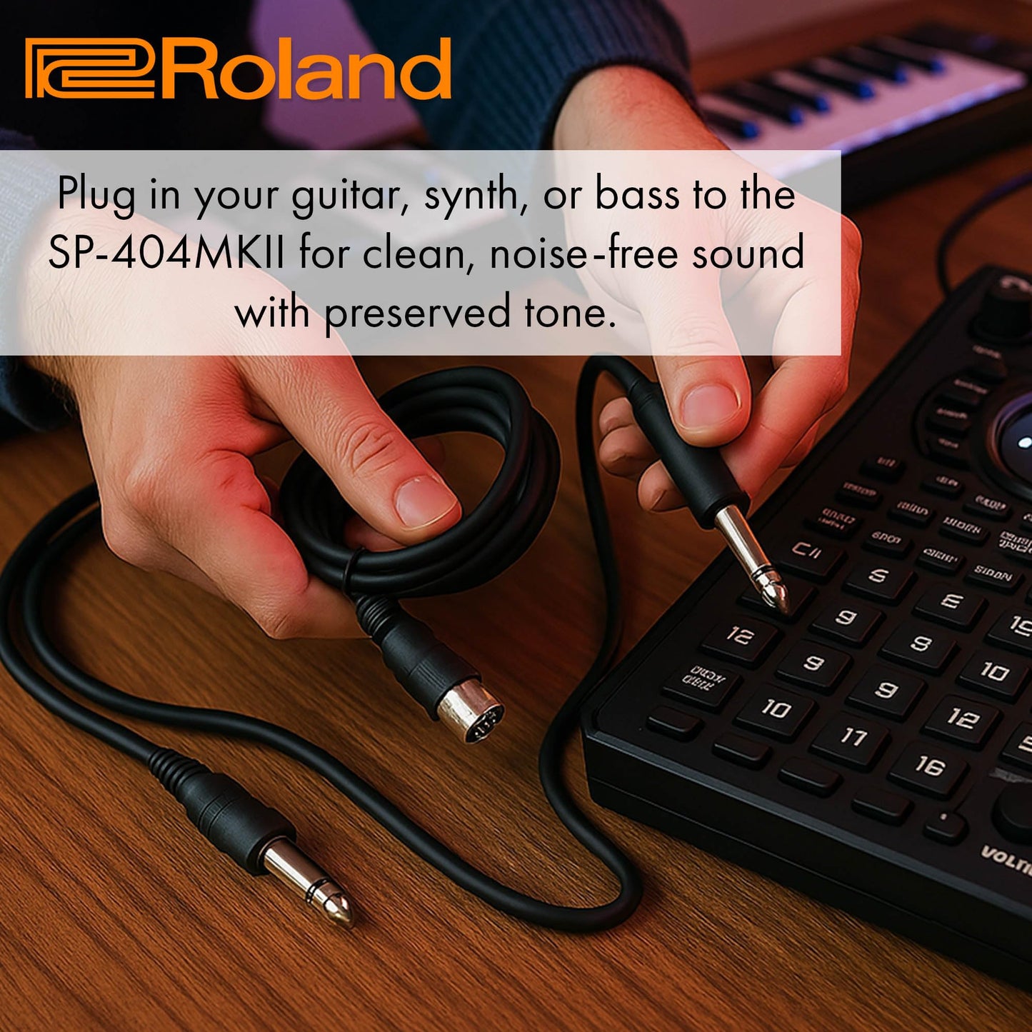 Roland SP-404MKII Creative Sampler and Effector Bundle with MIDI Cable, Instrument Cable, and Austin Bazaar Polishing Cloth