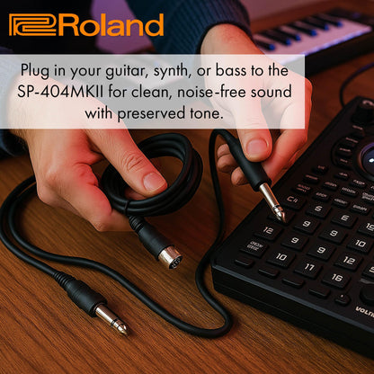 Roland SP-404MKII Creative Sampler and Effector Bundle with MIDI Cable, Instrument Cable, and Austin Bazaar Polishing Cloth