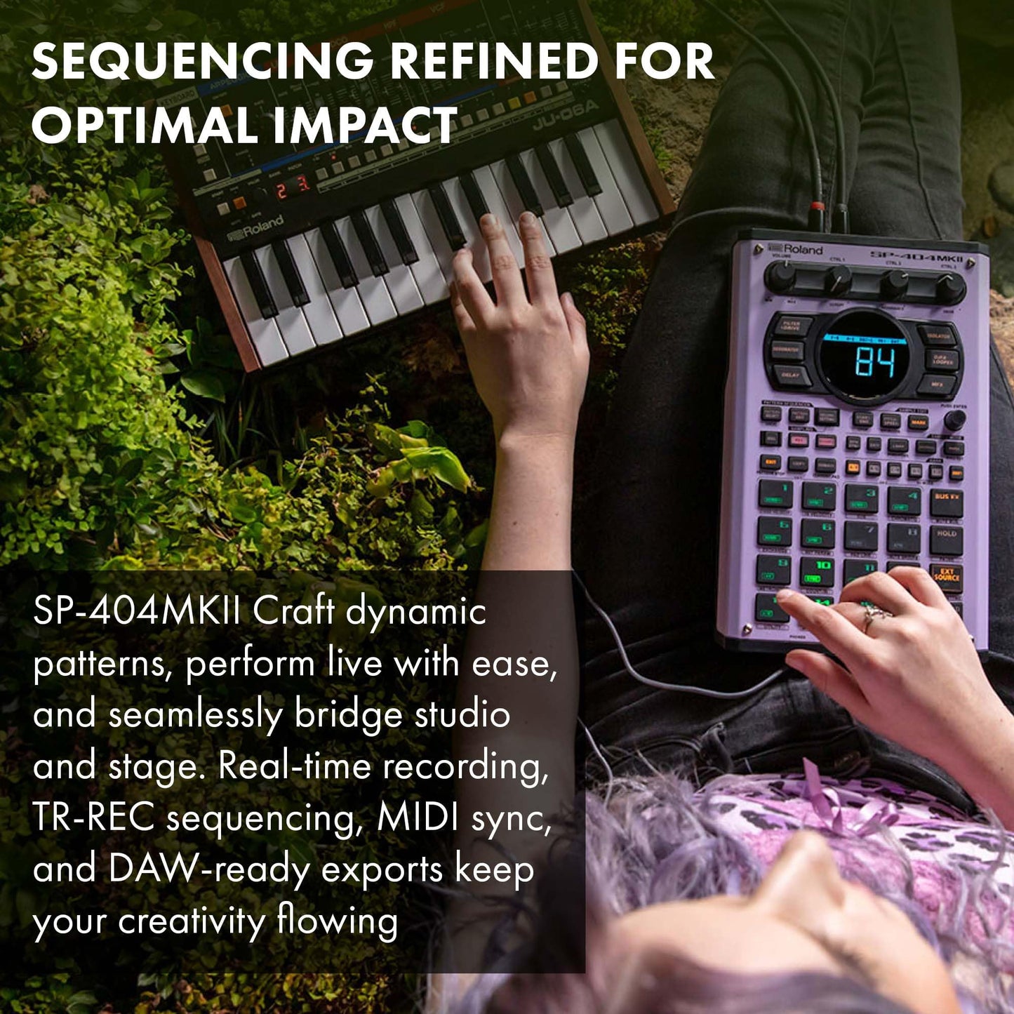 Roland SP-404MKII Creative Sampler and Effector Bundle with MIDI Cable, Instrument Cable, and Austin Bazaar Polishing Cloth