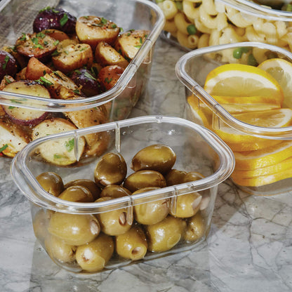 Rubbermaid Brilliance Food Storage Containers BPA Free Airtight Lids Ideal for Lunch Meal Prep & Leftovers Set of 5 (3.2 Cup)